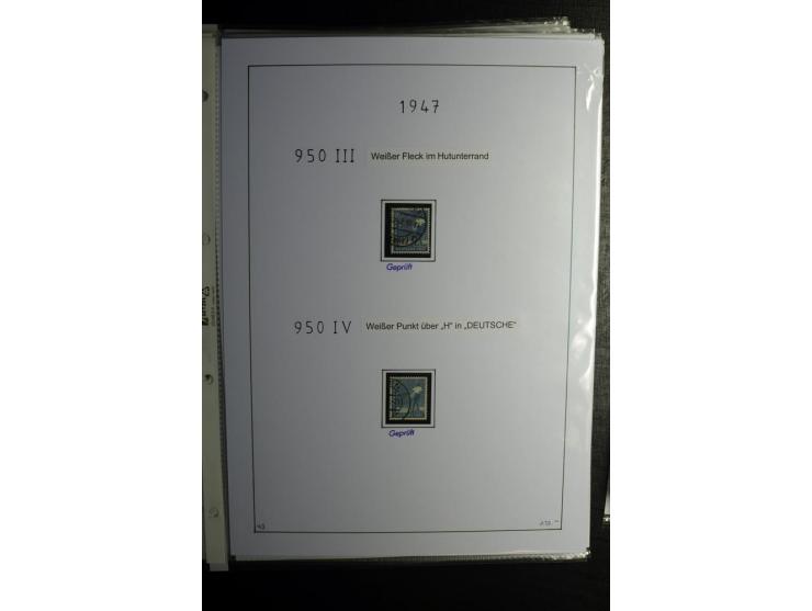 1946/48, gestempelte, stark spezialisierte Sammlung, dabei viele gute Farben (sign. oder mit Fotobefund Arge Kontrollrat), Ob