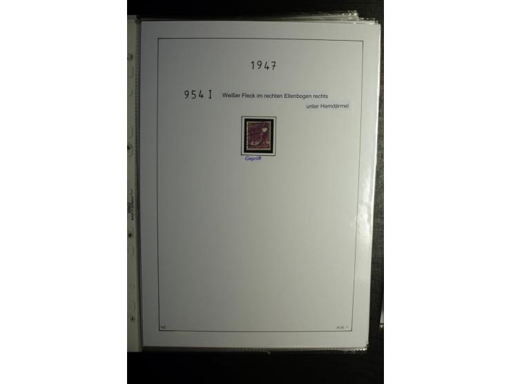 1946/48, gestempelte, stark spezialisierte Sammlung, dabei viele gute Farben (sign. oder mit Fotobefund Arge Kontrollrat), Ob