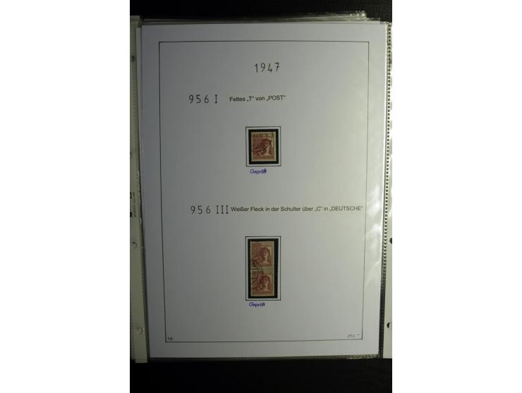 1946/48, gestempelte, stark spezialisierte Sammlung, dabei viele gute Farben (sign. oder mit Fotobefund Arge Kontrollrat), Ob