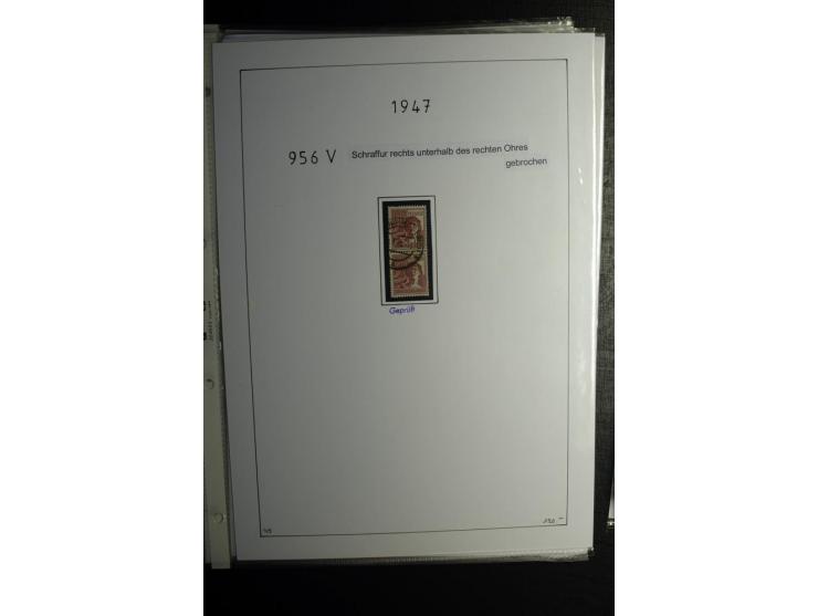 1946/48, gestempelte, stark spezialisierte Sammlung, dabei viele gute Farben (sign. oder mit Fotobefund Arge Kontrollrat), Ob
