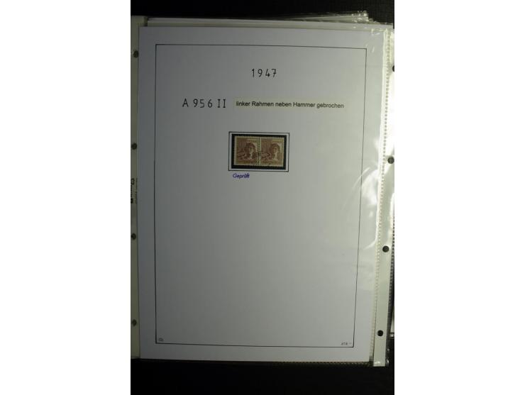 1946/48, gestempelte, stark spezialisierte Sammlung, dabei viele gute Farben (sign. oder mit Fotobefund Arge Kontrollrat), Ob