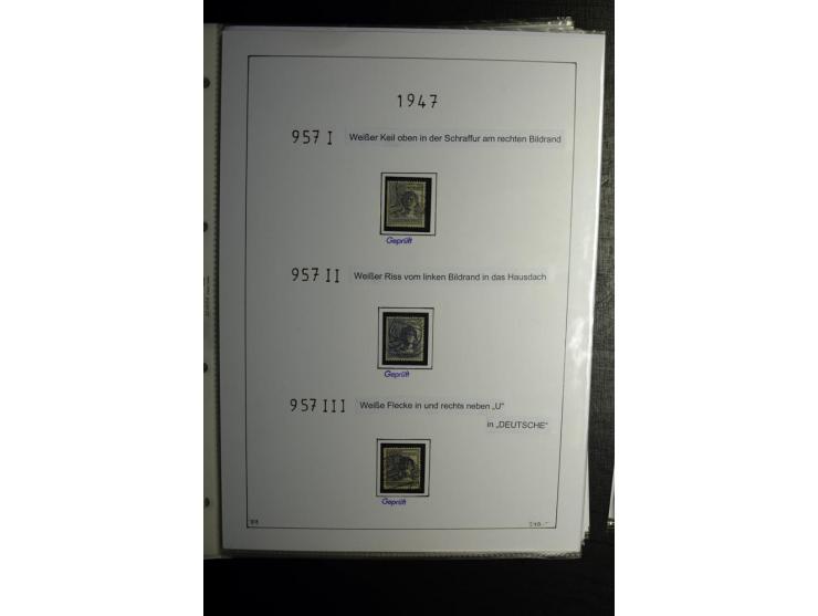 1946/48, gestempelte, stark spezialisierte Sammlung, dabei viele gute Farben (sign. oder mit Fotobefund Arge Kontrollrat), Ob