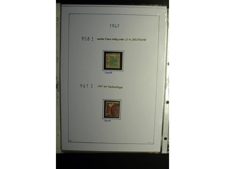 1946/48, gestempelte, stark spezialisierte Sammlung, dabei viele gute Farben (sign. oder mit Fotobefund Arge Kontrollrat), Ob