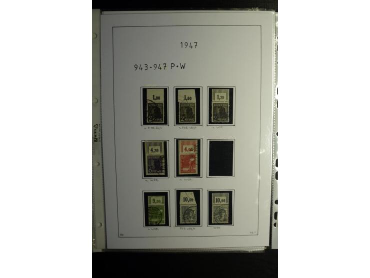 1946/48, gestempelte, stark spezialisierte Sammlung, dabei viele gute Farben (sign. oder mit Fotobefund Arge Kontrollrat), Ob