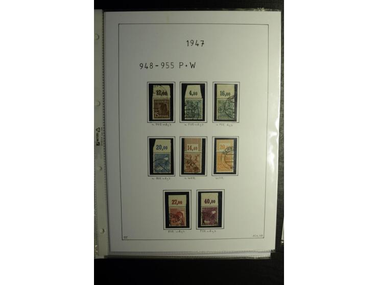1946/48, gestempelte, stark spezialisierte Sammlung, dabei viele gute Farben (sign. oder mit Fotobefund Arge Kontrollrat), Ob