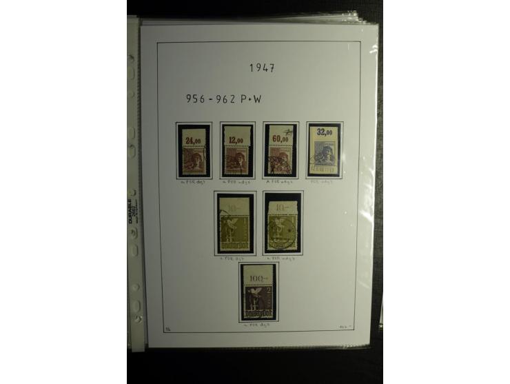 1946/48, gestempelte, stark spezialisierte Sammlung, dabei viele gute Farben (sign. oder mit Fotobefund Arge Kontrollrat), Ob