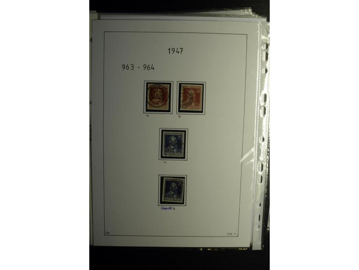 1946/48, gestempelte, stark spezialisierte Sammlung, dabei viele gute Farben (sign. oder mit Fotobefund Arge Kontrollrat), Ob