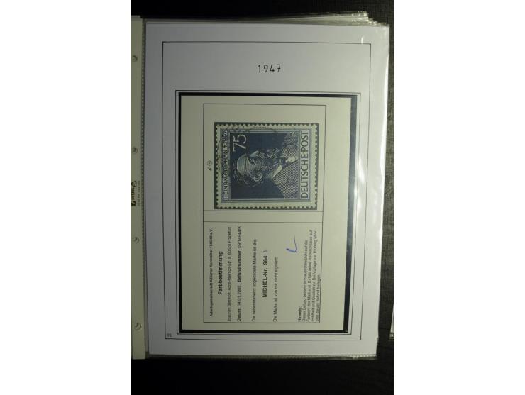 1946/48, gestempelte, stark spezialisierte Sammlung, dabei viele gute Farben (sign. oder mit Fotobefund Arge Kontrollrat), Ob