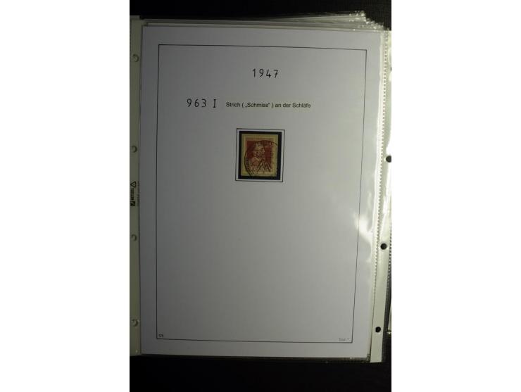 1946/48, gestempelte, stark spezialisierte Sammlung, dabei viele gute Farben (sign. oder mit Fotobefund Arge Kontrollrat), Ob
