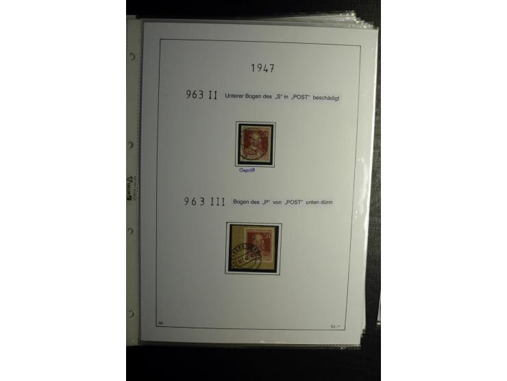 1946/48, gestempelte, stark spezialisierte Sammlung, dabei viele gute Farben (sign. oder mit Fotobefund Arge Kontrollrat), Ob