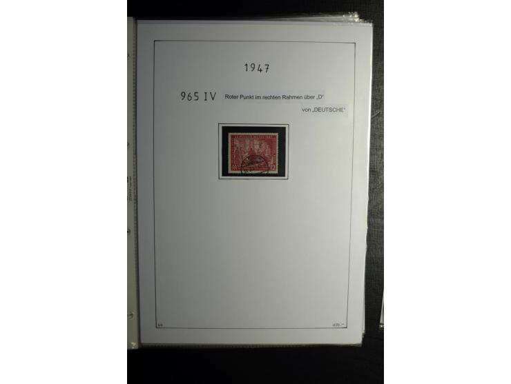 1946/48, gestempelte, stark spezialisierte Sammlung, dabei viele gute Farben (sign. oder mit Fotobefund Arge Kontrollrat), Ob