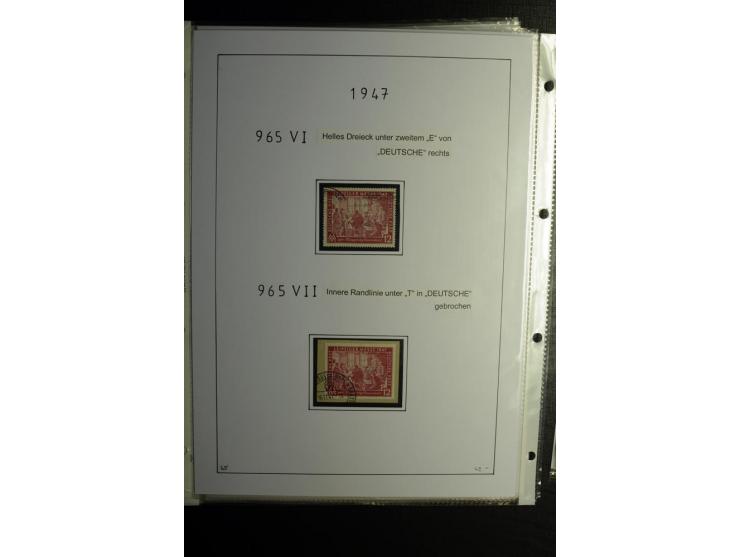 1946/48, gestempelte, stark spezialisierte Sammlung, dabei viele gute Farben (sign. oder mit Fotobefund Arge Kontrollrat), Ob