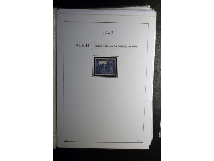 1946/48, gestempelte, stark spezialisierte Sammlung, dabei viele gute Farben (sign. oder mit Fotobefund Arge Kontrollrat), Ob