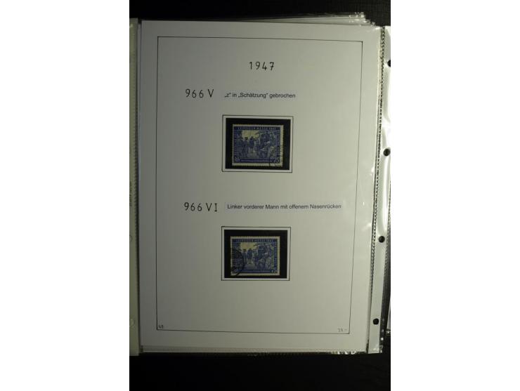 1946/48, gestempelte, stark spezialisierte Sammlung, dabei viele gute Farben (sign. oder mit Fotobefund Arge Kontrollrat), Ob