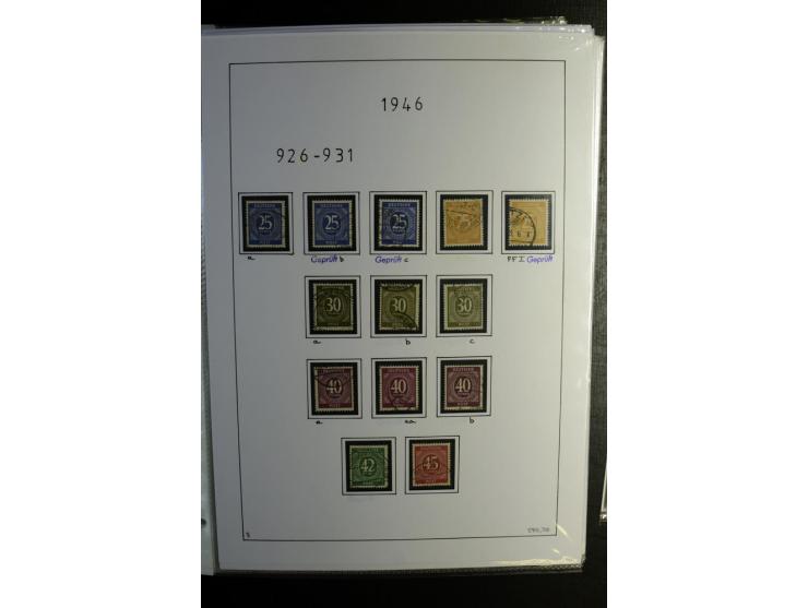 1946/48, gestempelte, stark spezialisierte Sammlung, dabei viele gute Farben (sign. oder mit Fotobefund Arge Kontrollrat), Ob
