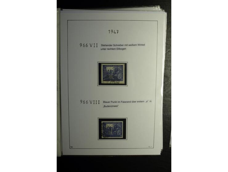1946/48, gestempelte, stark spezialisierte Sammlung, dabei viele gute Farben (sign. oder mit Fotobefund Arge Kontrollrat), Ob