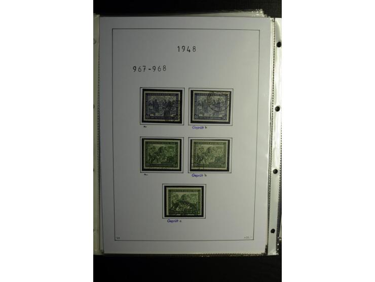 1946/48, gestempelte, stark spezialisierte Sammlung, dabei viele gute Farben (sign. oder mit Fotobefund Arge Kontrollrat), Ob
