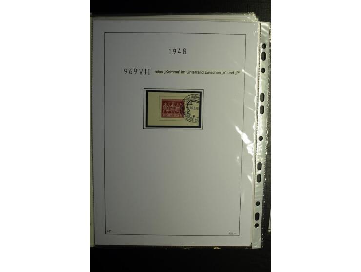 1946/48, gestempelte, stark spezialisierte Sammlung, dabei viele gute Farben (sign. oder mit Fotobefund Arge Kontrollrat), Ob