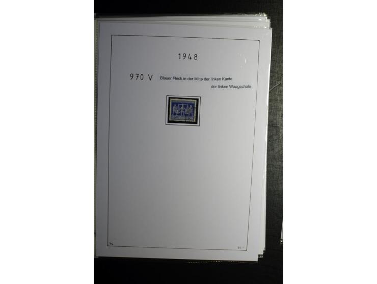1946/48, gestempelte, stark spezialisierte Sammlung, dabei viele gute Farben (sign. oder mit Fotobefund Arge Kontrollrat), Ob