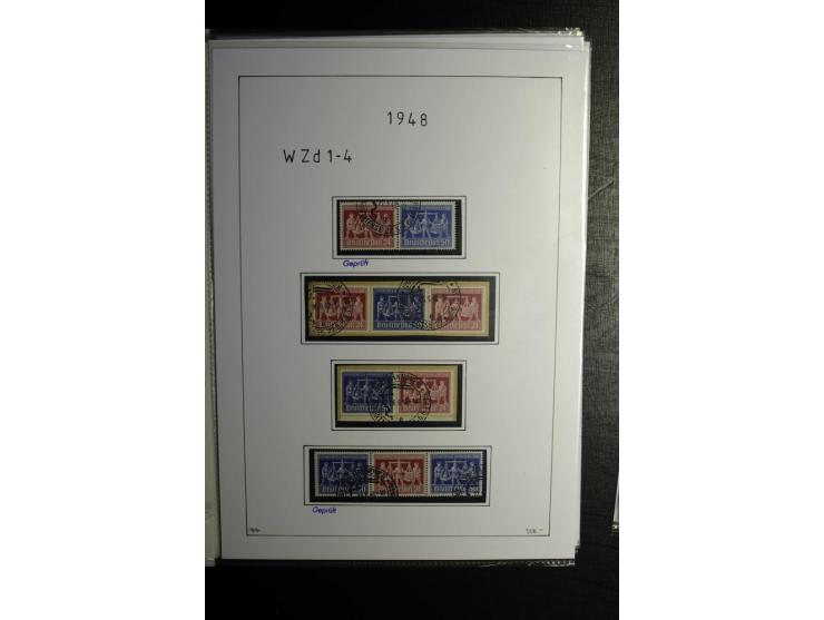 1946/48, gestempelte, stark spezialisierte Sammlung, dabei viele gute Farben (sign. oder mit Fotobefund Arge Kontrollrat), Ob