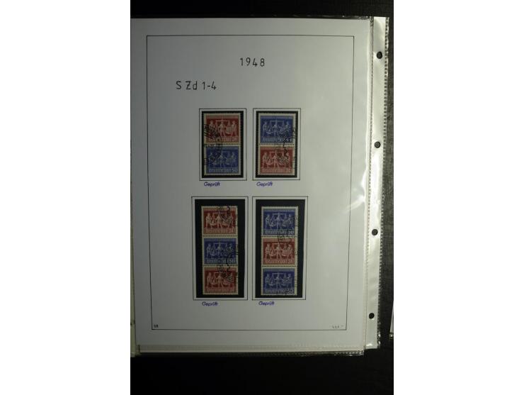 1946/48, gestempelte, stark spezialisierte Sammlung, dabei viele gute Farben (sign. oder mit Fotobefund Arge Kontrollrat), Ob
