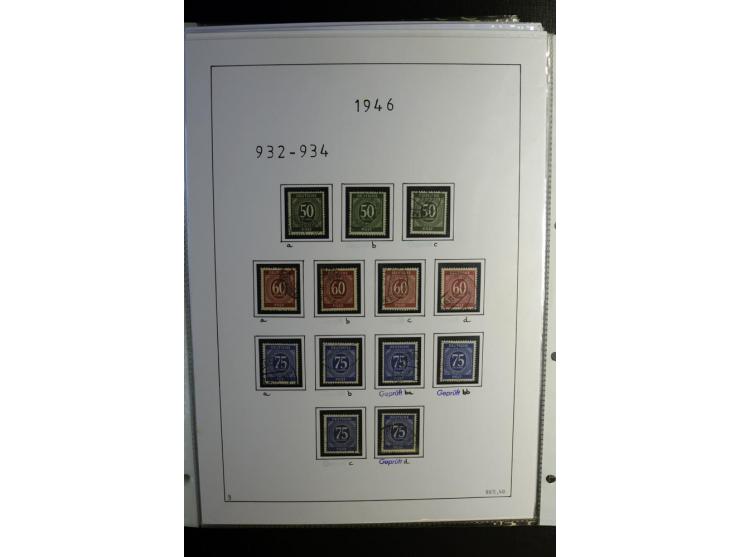 1946/48, gestempelte, stark spezialisierte Sammlung, dabei viele gute Farben (sign. oder mit Fotobefund Arge Kontrollrat), Ob