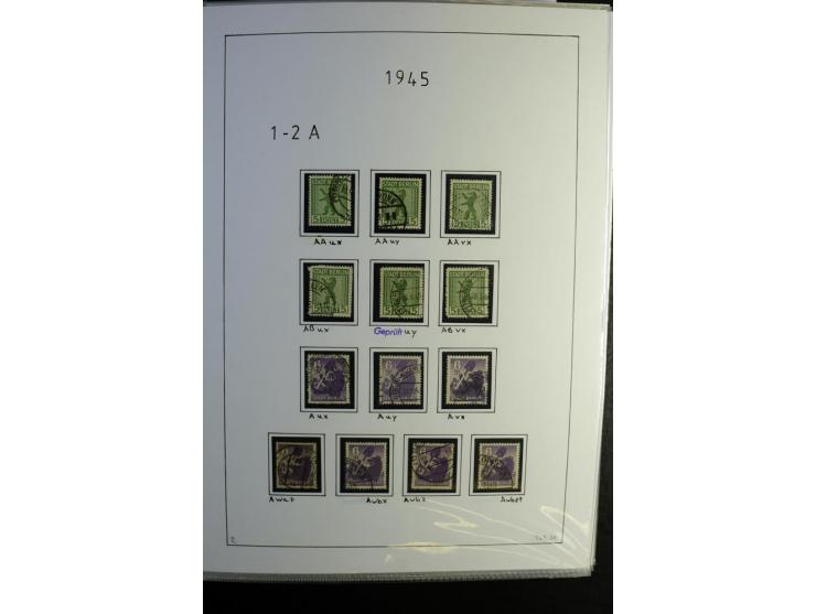 1945/49, gestempelte Sammlung mit u.a. Mi.-Nr. 8y, 10y, 14y, 18IId, 20-22, 24c, 29xb, 32xb, 33xc, 33ye, 40yb, 41, 43c, 56b, 5