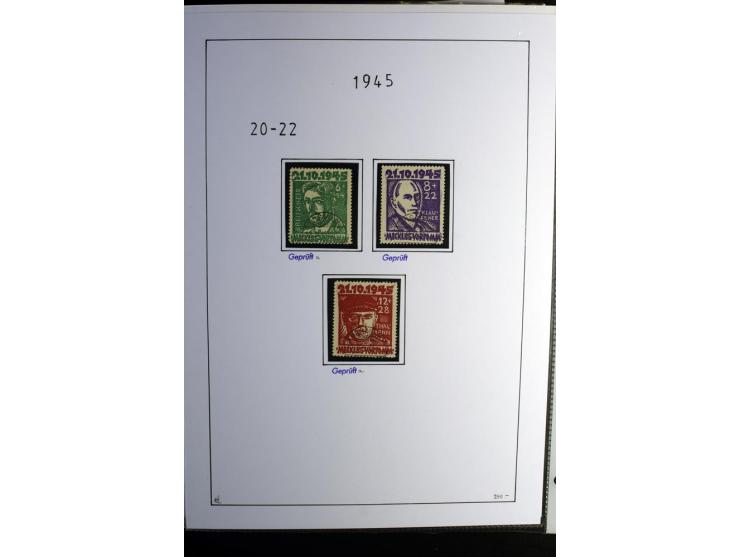 1945/49, gestempelte Sammlung mit u.a. Mi.-Nr. 8y, 10y, 14y, 18IId, 20-22, 24c, 29xb, 32xb, 33xc, 33ye, 40yb, 41, 43c, 56b, 5