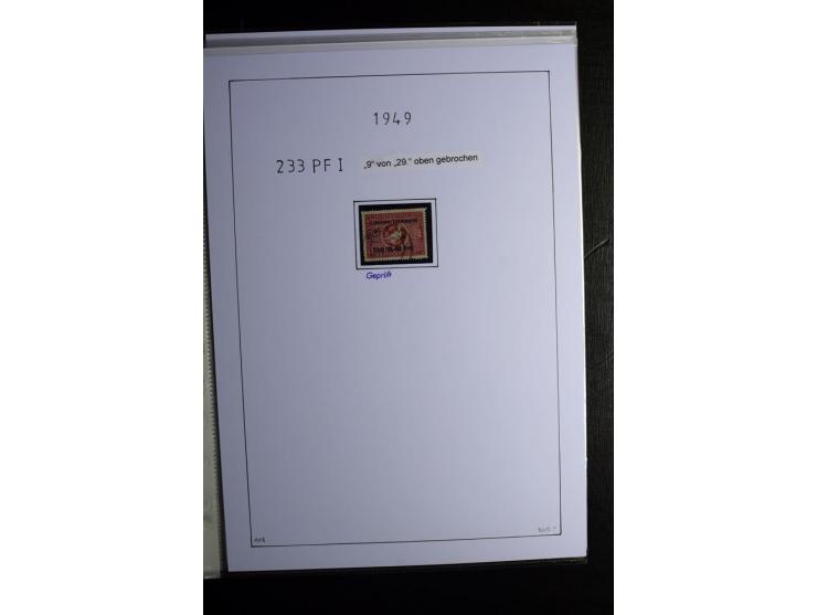 1945/49, gestempelte Sammlung mit u.a. Mi.-Nr. 8y, 10y, 14y, 18IId, 20-22, 24c, 29xb, 32xb, 33xc, 33ye, 40yb, 41, 43c, 56b, 5