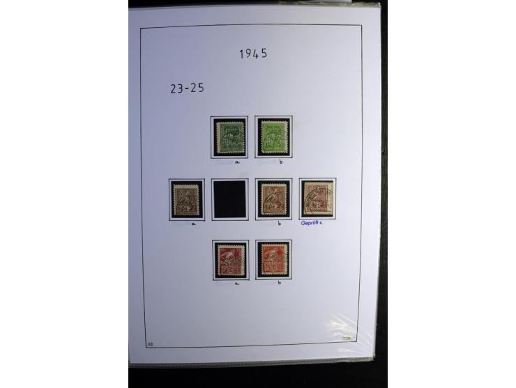 1945/49, gestempelte Sammlung mit u.a. Mi.-Nr. 8y, 10y, 14y, 18IId, 20-22, 24c, 29xb, 32xb, 33xc, 33ye, 40yb, 41, 43c, 56b, 5
