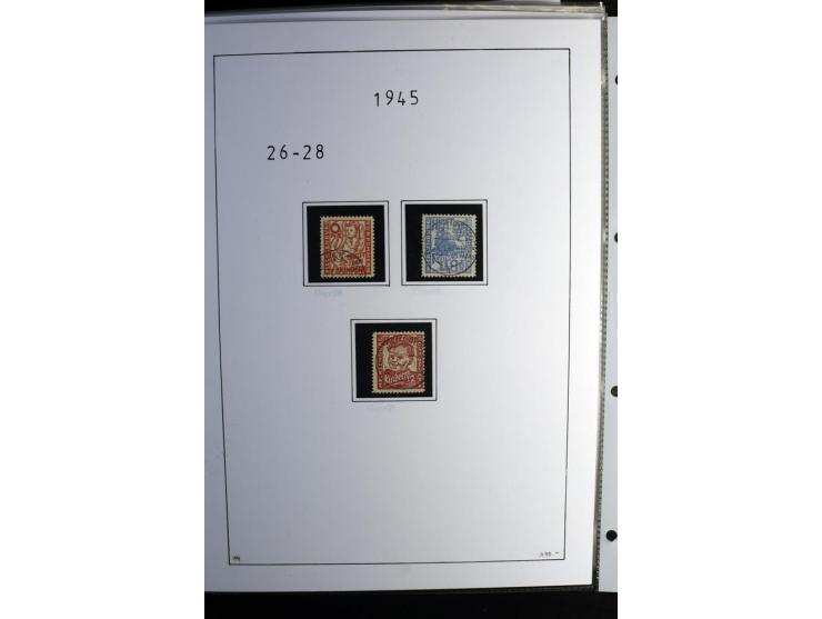 1945/49, gestempelte Sammlung mit u.a. Mi.-Nr. 8y, 10y, 14y, 18IId, 20-22, 24c, 29xb, 32xb, 33xc, 33ye, 40yb, 41, 43c, 56b, 5