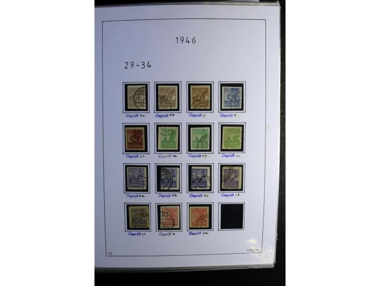 1945/49, gestempelte Sammlung mit u.a. Mi.-Nr. 8y, 10y, 14y, 18IId, 20-22, 24c, 29xb, 32xb, 33xc, 33ye, 40yb, 41, 43c, 56b, 5
