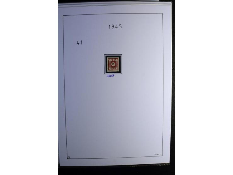 1945/49, gestempelte Sammlung mit u.a. Mi.-Nr. 8y, 10y, 14y, 18IId, 20-22, 24c, 29xb, 32xb, 33xc, 33ye, 40yb, 41, 43c, 56b, 5
