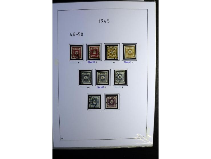 1945/49, gestempelte Sammlung mit u.a. Mi.-Nr. 8y, 10y, 14y, 18IId, 20-22, 24c, 29xb, 32xb, 33xc, 33ye, 40yb, 41, 43c, 56b, 5