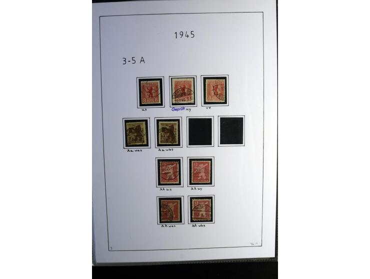 1945/49, gestempelte Sammlung mit u.a. Mi.-Nr. 8y, 10y, 14y, 18IId, 20-22, 24c, 29xb, 32xb, 33xc, 33ye, 40yb, 41, 43c, 56b, 5