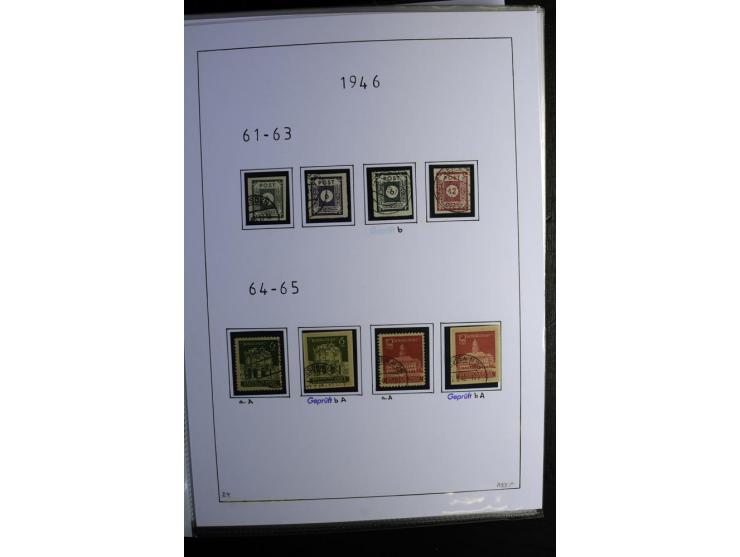 1945/49, gestempelte Sammlung mit u.a. Mi.-Nr. 8y, 10y, 14y, 18IId, 20-22, 24c, 29xb, 32xb, 33xc, 33ye, 40yb, 41, 43c, 56b, 5