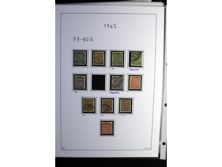 1945/49, gestempelte Sammlung mit u.a. Mi.-Nr. 8y, 10y, 14y, 18IId, 20-22, 24c, 29xb, 32xb, 33xc, 33ye, 40yb, 41, 43c, 56b, 5