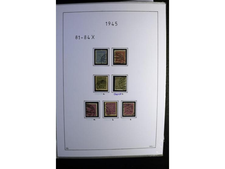 1945/49, gestempelte Sammlung mit u.a. Mi.-Nr. 8y, 10y, 14y, 18IId, 20-22, 24c, 29xb, 32xb, 33xc, 33ye, 40yb, 41, 43c, 56b, 5