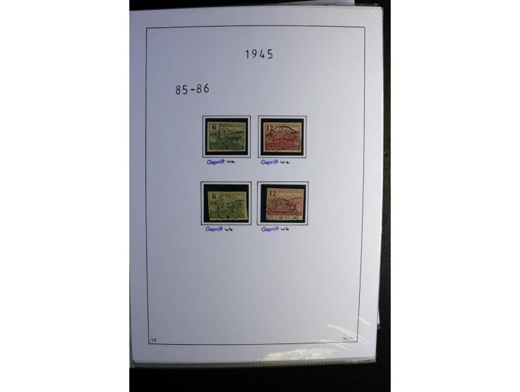 1945/49, gestempelte Sammlung mit u.a. Mi.-Nr. 8y, 10y, 14y, 18IId, 20-22, 24c, 29xb, 32xb, 33xc, 33ye, 40yb, 41, 43c, 56b, 5