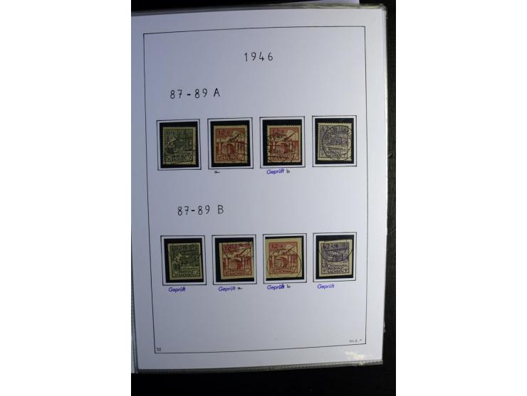 1945/49, gestempelte Sammlung mit u.a. Mi.-Nr. 8y, 10y, 14y, 18IId, 20-22, 24c, 29xb, 32xb, 33xc, 33ye, 40yb, 41, 43c, 56b, 5