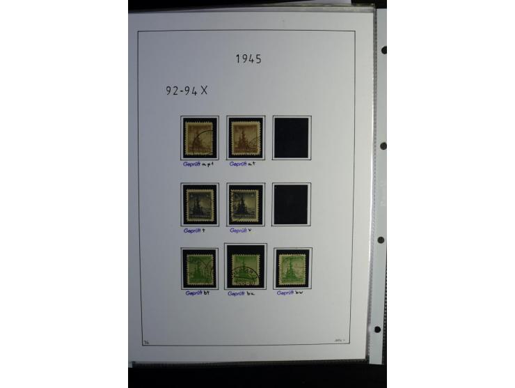 1945/49, gestempelte Sammlung mit u.a. Mi.-Nr. 8y, 10y, 14y, 18IId, 20-22, 24c, 29xb, 32xb, 33xc, 33ye, 40yb, 41, 43c, 56b, 5