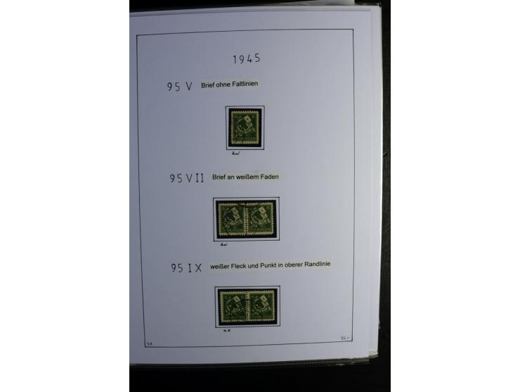 1945/49, gestempelte Sammlung mit u.a. Mi.-Nr. 8y, 10y, 14y, 18IId, 20-22, 24c, 29xb, 32xb, 33xc, 33ye, 40yb, 41, 43c, 56b, 5
