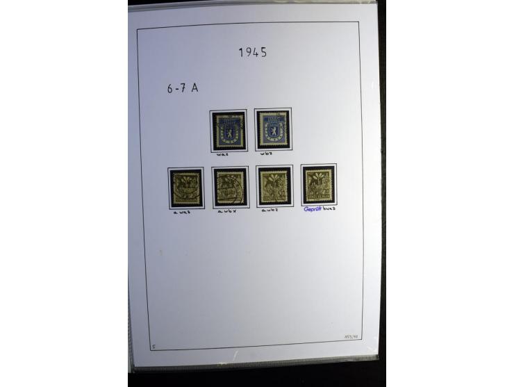 1945/49, gestempelte Sammlung mit u.a. Mi.-Nr. 8y, 10y, 14y, 18IId, 20-22, 24c, 29xb, 32xb, 33xc, 33ye, 40yb, 41, 43c, 56b, 5