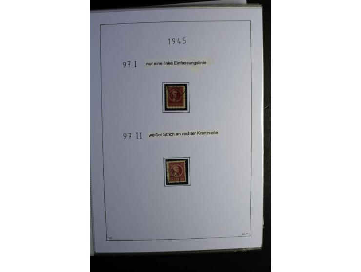 1945/49, gestempelte Sammlung mit u.a. Mi.-Nr. 8y, 10y, 14y, 18IId, 20-22, 24c, 29xb, 32xb, 33xc, 33ye, 40yb, 41, 43c, 56b, 5
