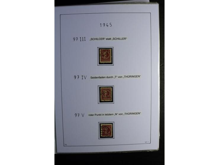 1945/49, gestempelte Sammlung mit u.a. Mi.-Nr. 8y, 10y, 14y, 18IId, 20-22, 24c, 29xb, 32xb, 33xc, 33ye, 40yb, 41, 43c, 56b, 5