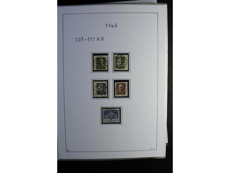 1945/49, gestempelte Sammlung mit u.a. Mi.-Nr. 8y, 10y, 14y, 18IId, 20-22, 24c, 29xb, 32xb, 33xc, 33ye, 40yb, 41, 43c, 56b, 5