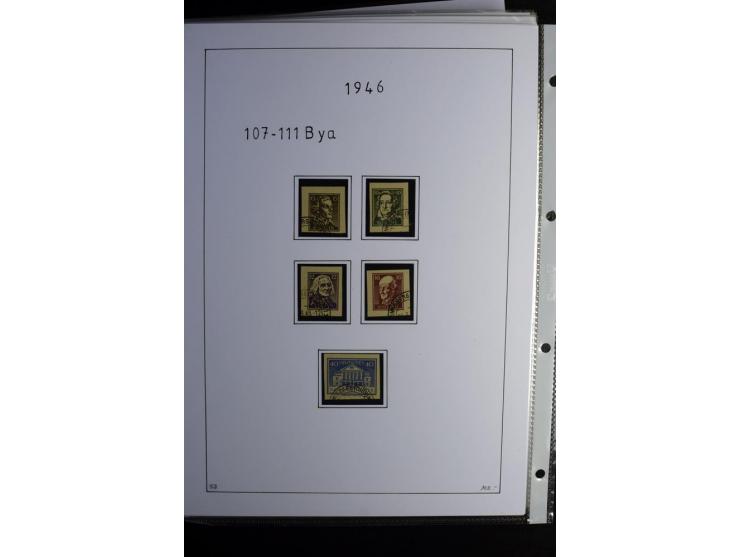 1945/49, gestempelte Sammlung mit u.a. Mi.-Nr. 8y, 10y, 14y, 18IId, 20-22, 24c, 29xb, 32xb, 33xc, 33ye, 40yb, 41, 43c, 56b, 5