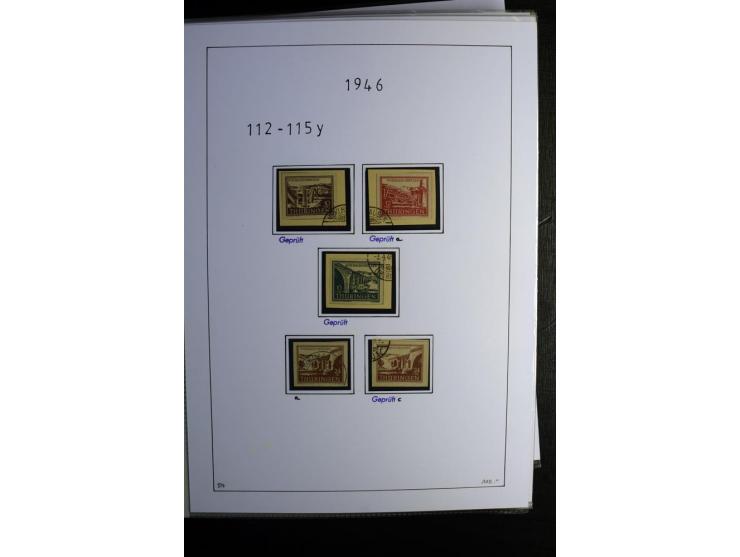 1945/49, gestempelte Sammlung mit u.a. Mi.-Nr. 8y, 10y, 14y, 18IId, 20-22, 24c, 29xb, 32xb, 33xc, 33ye, 40yb, 41, 43c, 56b, 5