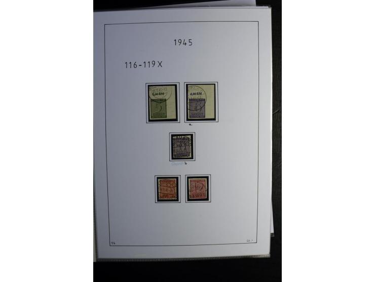 1945/49, gestempelte Sammlung mit u.a. Mi.-Nr. 8y, 10y, 14y, 18IId, 20-22, 24c, 29xb, 32xb, 33xc, 33ye, 40yb, 41, 43c, 56b, 5