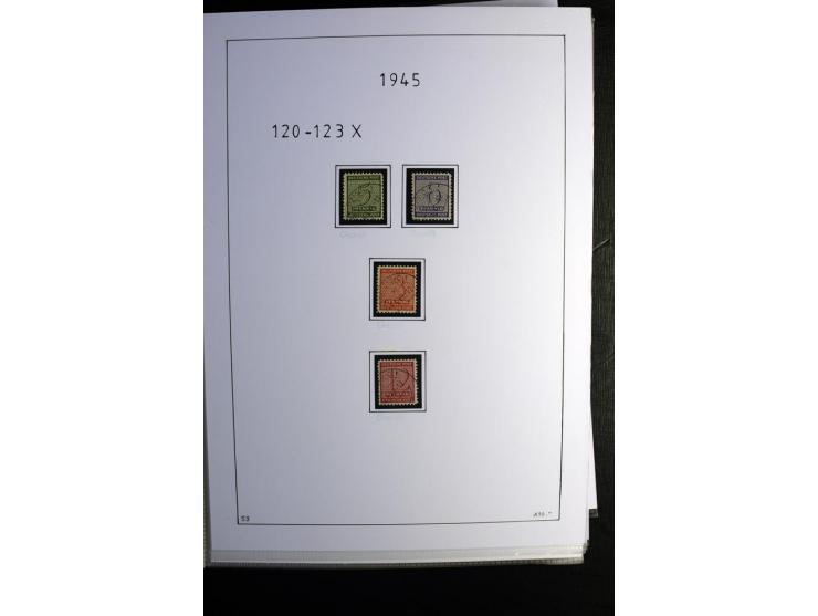 1945/49, gestempelte Sammlung mit u.a. Mi.-Nr. 8y, 10y, 14y, 18IId, 20-22, 24c, 29xb, 32xb, 33xc, 33ye, 40yb, 41, 43c, 56b, 5